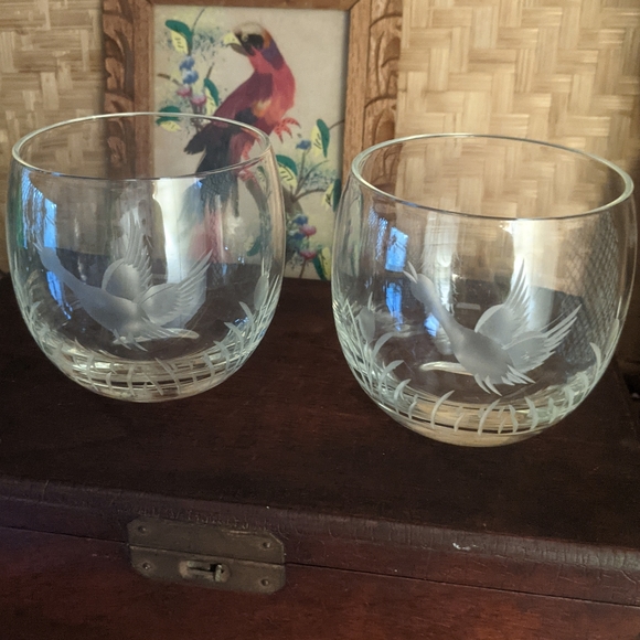 Vintage Roly Poly Cocktail Glasses set of 2